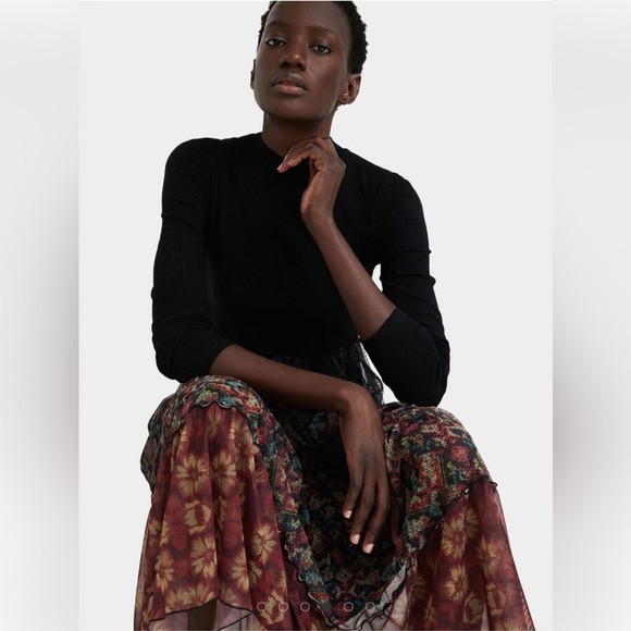 DESIGUAL NWT MIDI dress with floral print size XS. - Picture 5 of 16